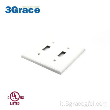 2 Gang Standard White Switch Cover
